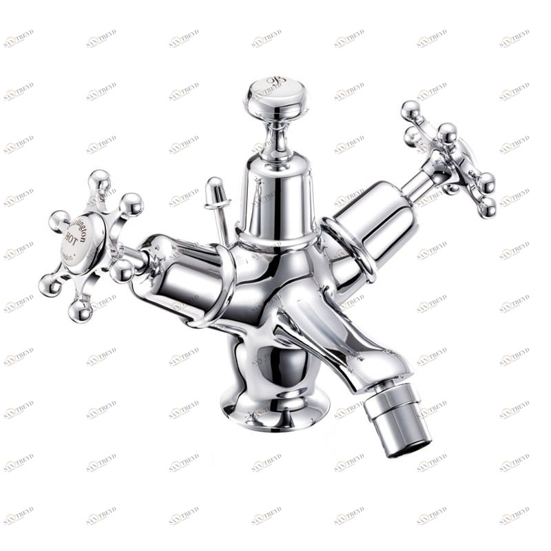 Смеситель для биде на 1 отверстие с донным клапаном [BI13]  Burlington T15-QT, T3 