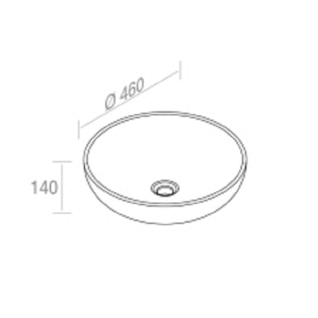 L241T0R0V0.100 Накладная раковина круглая A. e T. Italia THIN Белый глянцевый AeT ITALIA - Вид №1