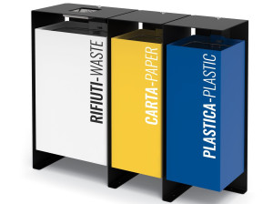 Оцинкованная стальная корзина для мусора с крышкой для мусора