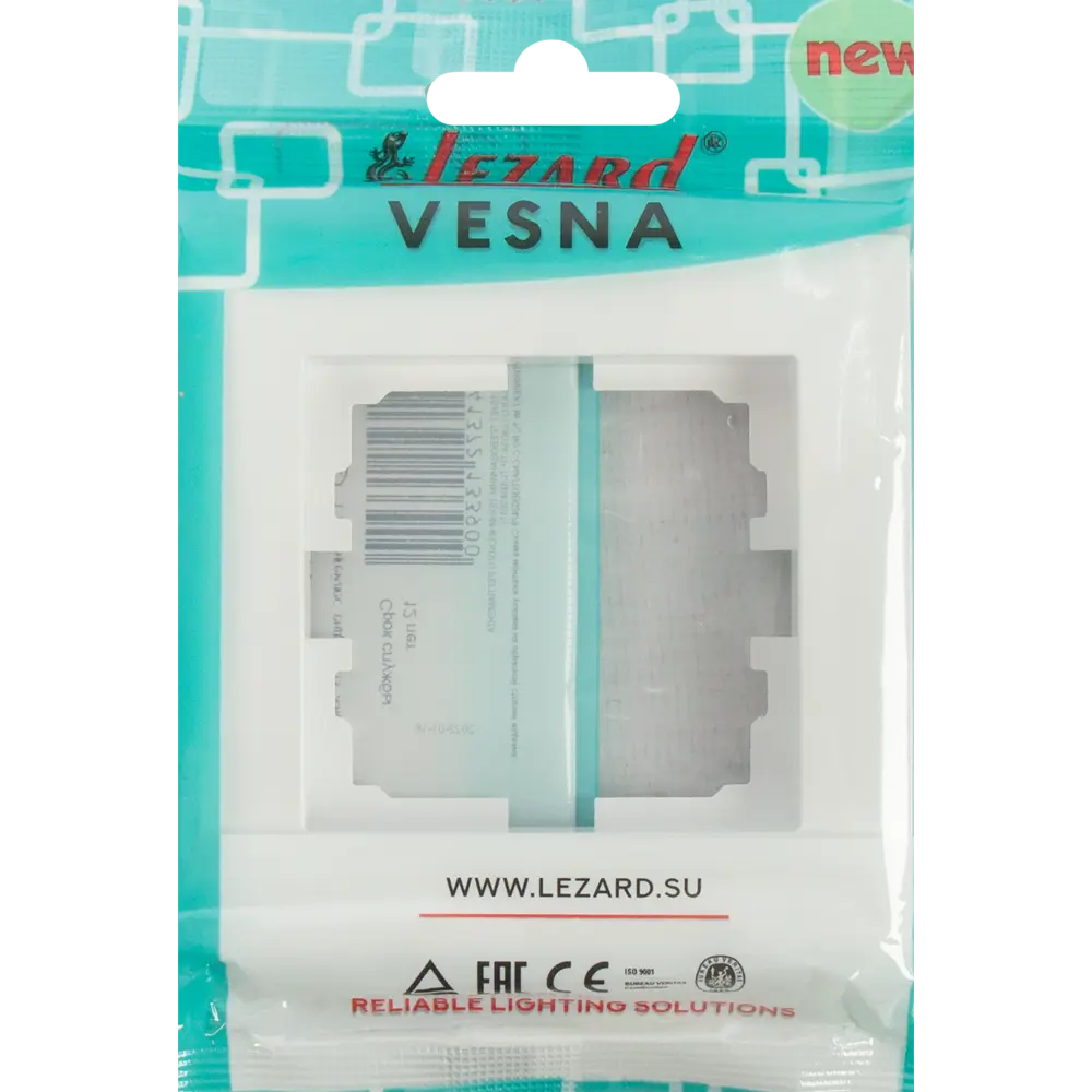 Рамка Lezard Vesna для розеток и выключателей - белая глянцевая 84410577 STLM-1576163 - Вид №3