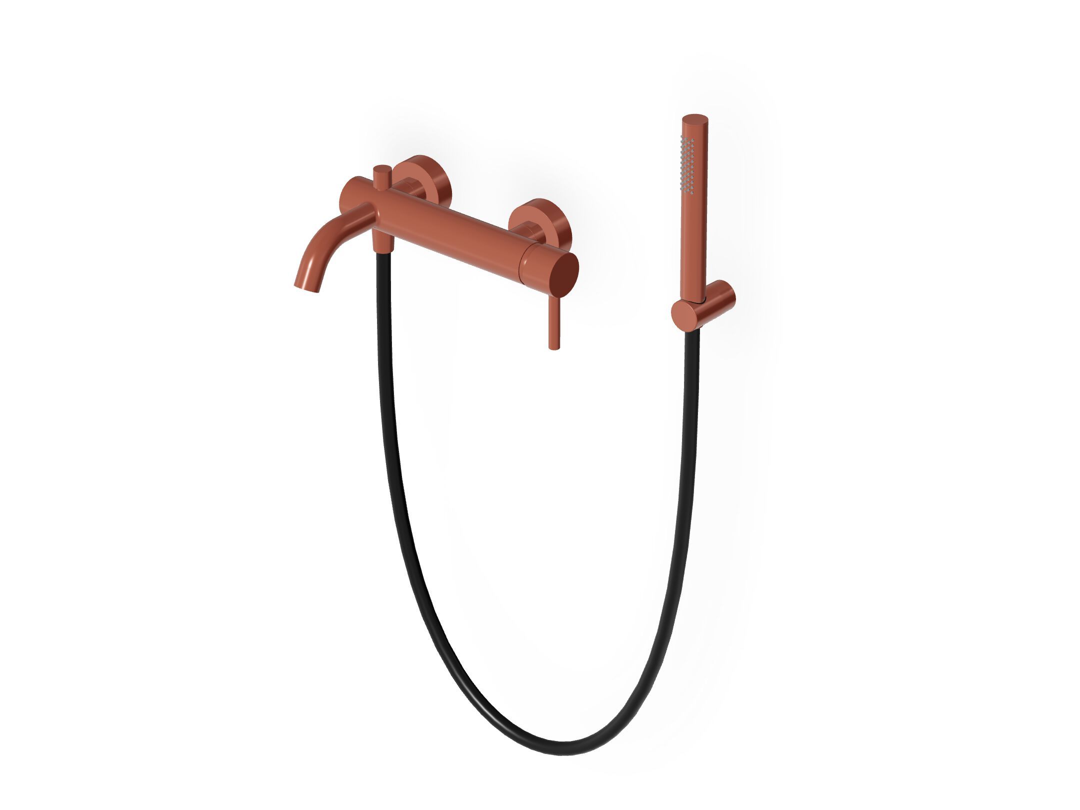 Однорычажный настенный смеситель для ванны / душа с ручным душем Zucchetti Pan S ARCH-00024323 - Вид №2