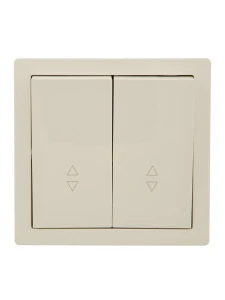 LETO Выключатель проходной двойной крем