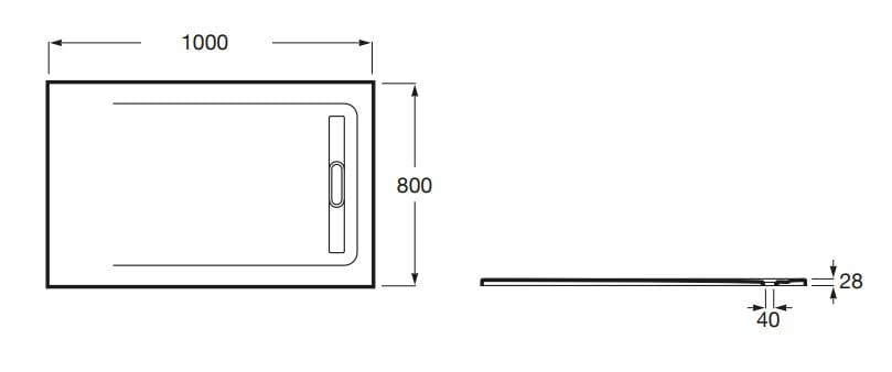 Прямоугольный сверхплоский поддон для душа Stonex® Roca Aquos ARCH-00101045 - Вид №37