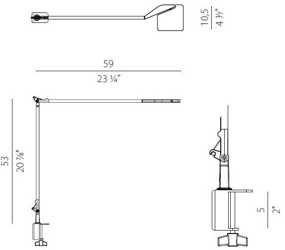 PANZERI Настольная лампа регулируемая светодиодная с зажимом Jackie sun-id-1397340 - Вид №2