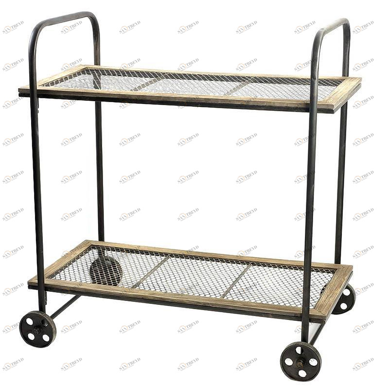 Столик сервировочный на колесиках коричневый Mirra TO4ROOMS  213021 Коричневый 