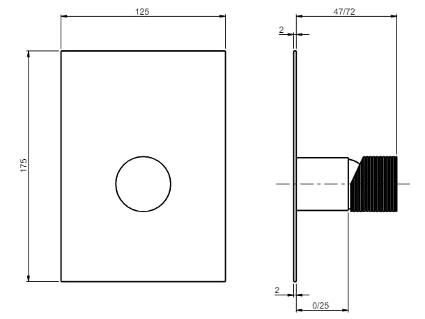 Однорычажный встраиваемый смеситель для душа Rubinetterie Frattini Gaia S ARCH-00032192 - Вид №2