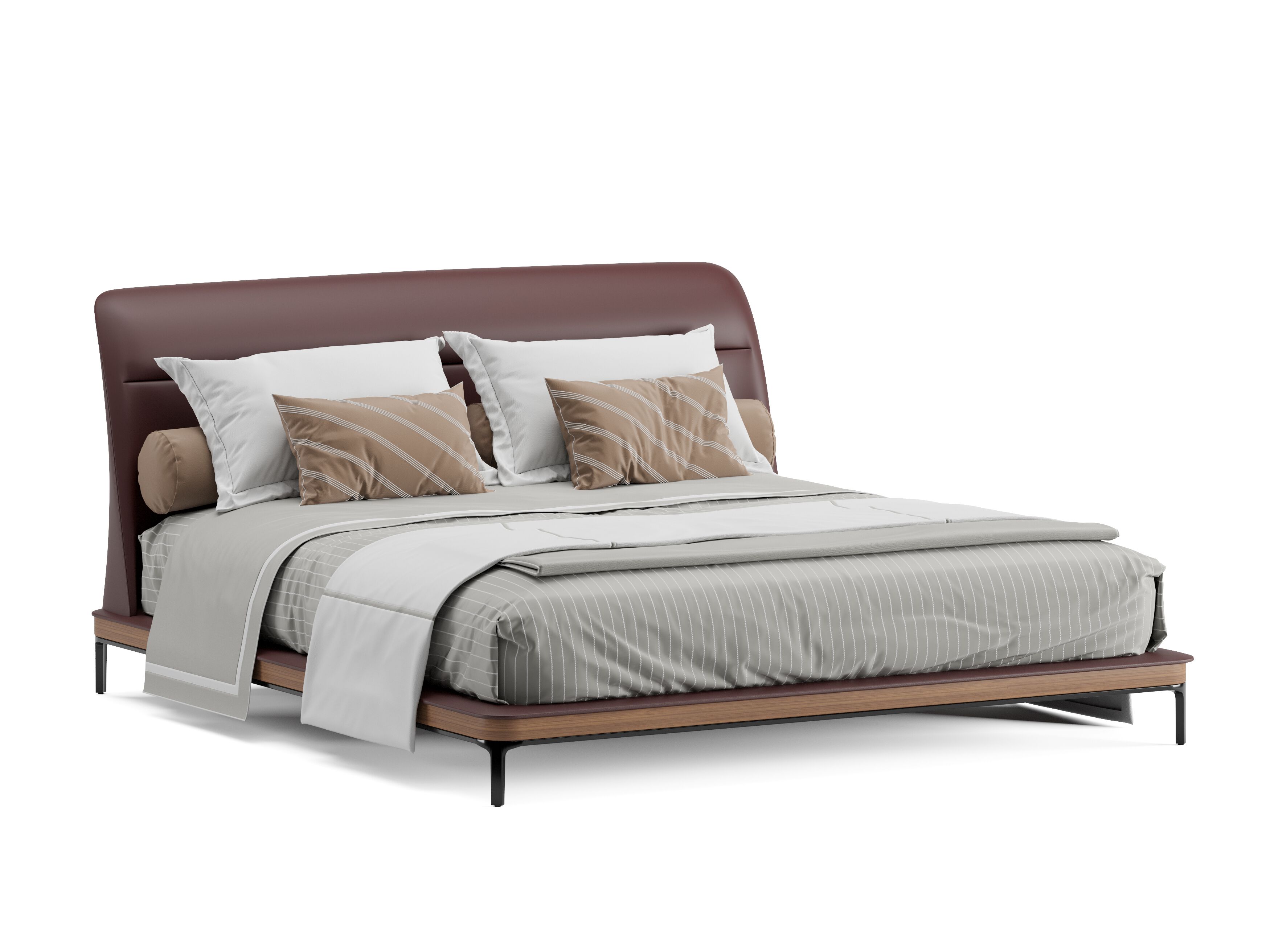 Кожаная двуспальная мягкая кровать Ersa LUCID ARCH-00111708