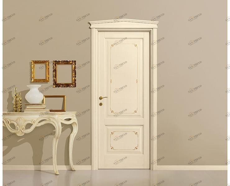 LEGNOFORM Лакированная дверь из массива дерева с декором Veneziana sun-id-1363202