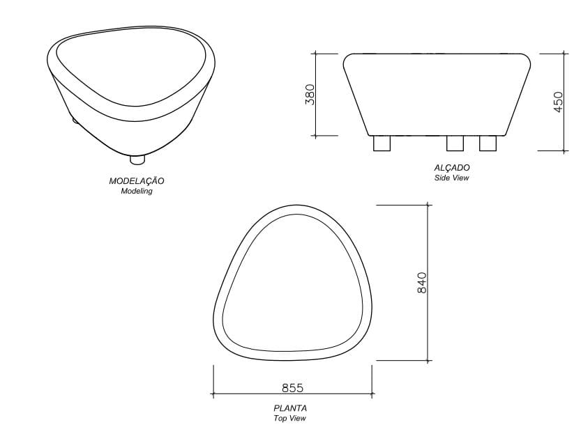 Бетонное наружное сиденье amop Dolma ARCH-00031622 - Вид №4