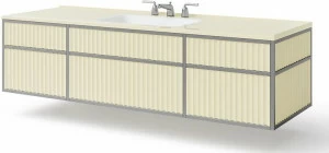 DWFI Тумба под умывальник одинарная настенная, лакированная  00002165