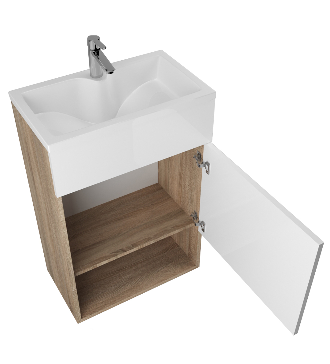 У85934 Тумба с раковиной July 50П 1д. Дуб Сонома 1 Marka JULY