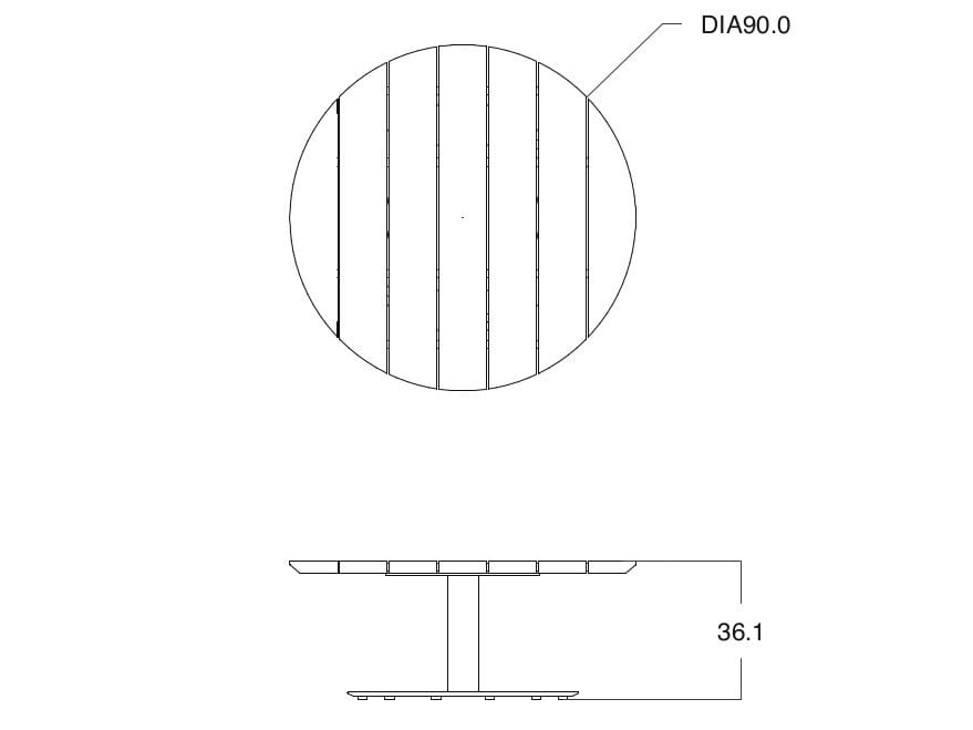 Круглый низкий стол из тикового дерева TRIBÙ T-Table ARCH-00066311 - Вид №4