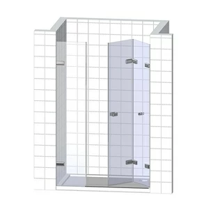 Душевая дверь в нишу 180x200 GK-863C стекло прозрачное 6 мм GUTEWETTER TREND DOOR