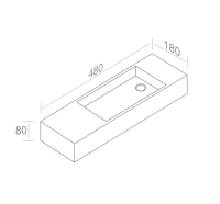 L321T0RPV2.100 Подвесная раковина прямоугольная A. e T. Italia ACQUAFREDDA Белый глянцевый AeT ITALIA - Вид №1