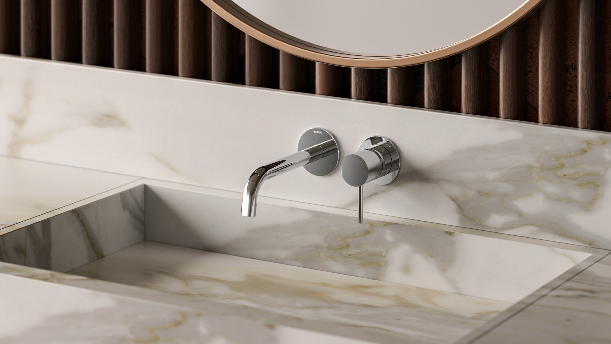 Смеситель для раковины из хромированной латуни Bossini Teo ARCH-00107149 - Вид №1