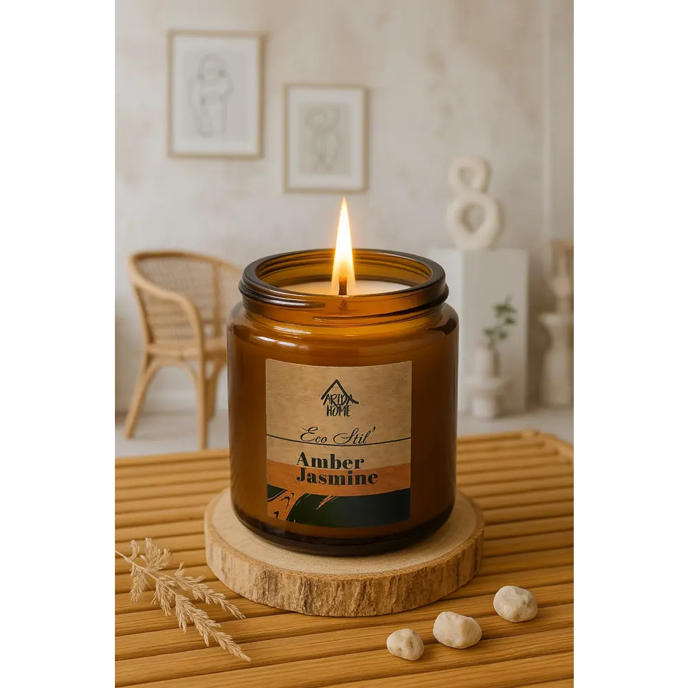 Свеча в стакане ароматизированная Eco Stil Амбра и жасмин ARIDA HOME STLM-2087617 - Вид №5