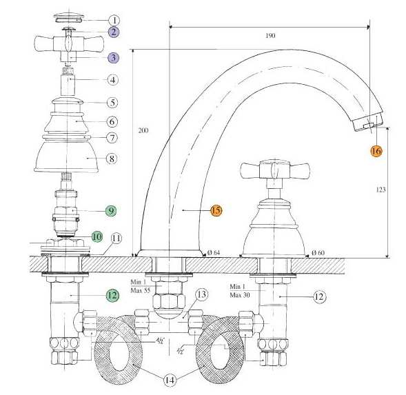 6069400018 Смеситель Bandini Old England Santreyd - Вид №1