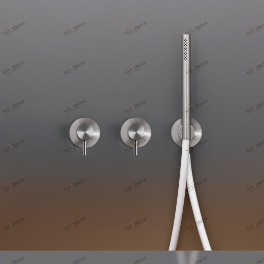 Настенных 2 смесителей, установленные для ванной / душа с цилиндрический ручной душ диаметр 18 м т <спа > &. Не цветные ручки  GAS25 CEADESIGN 