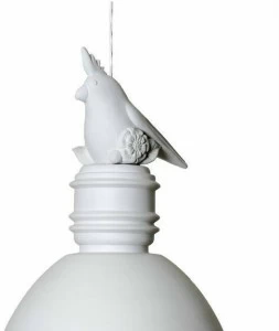 Karman Керамическое украшение для светильника в виде волнистого попугайчика Via rizzo 7