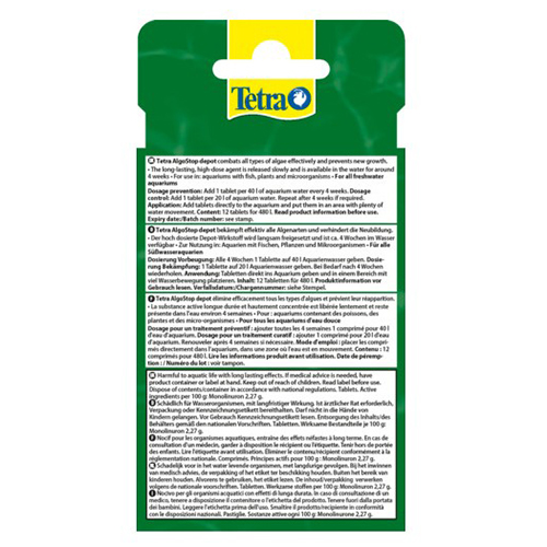Т00013219 Препарат AlgoStop depot борьба с водорослями, 12таб TETRA  - Вид №1