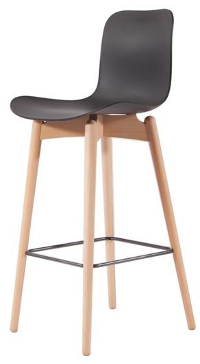 NORR11 Барный стул с пластиковым корпусом и буковыми ножками Langue sun-id-1383655 - Вид №10