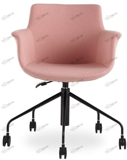 B&T Design Вращающееся кресло из ткани с подлокотниками на колесиках sun-id-1465389