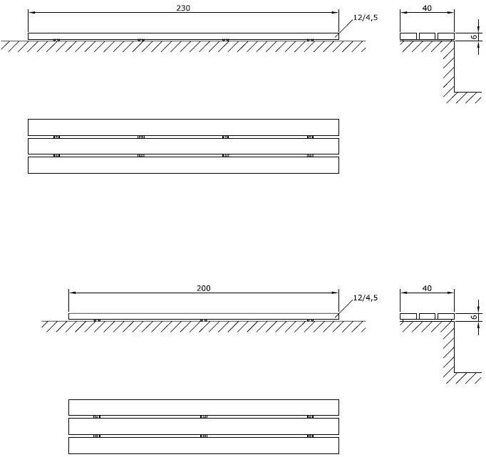 Euroform W Модульная деревянная скамья без спинки Block 99, 99.1 - Вид №6