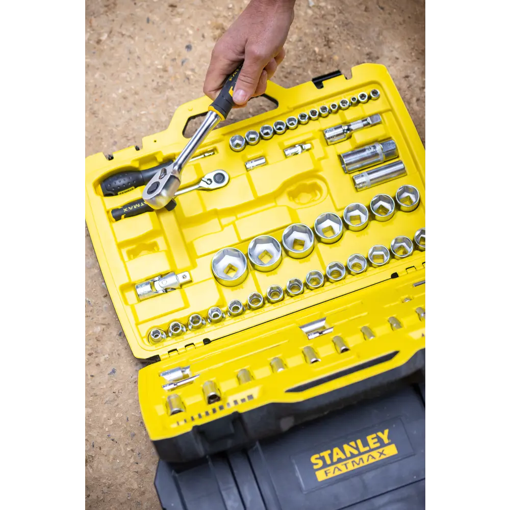 Набор торцевых головок с ключом Stanley Fatmax FMMT82826-1 1/2, 1/4 дюйма, 81 шт. 82673535 STLM-2126299  - Вид №3