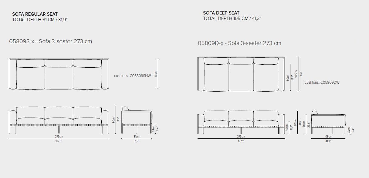3-местный алюминиевый диван TRIBÙ Natal Alu ARCH-00058657 - Вид №4