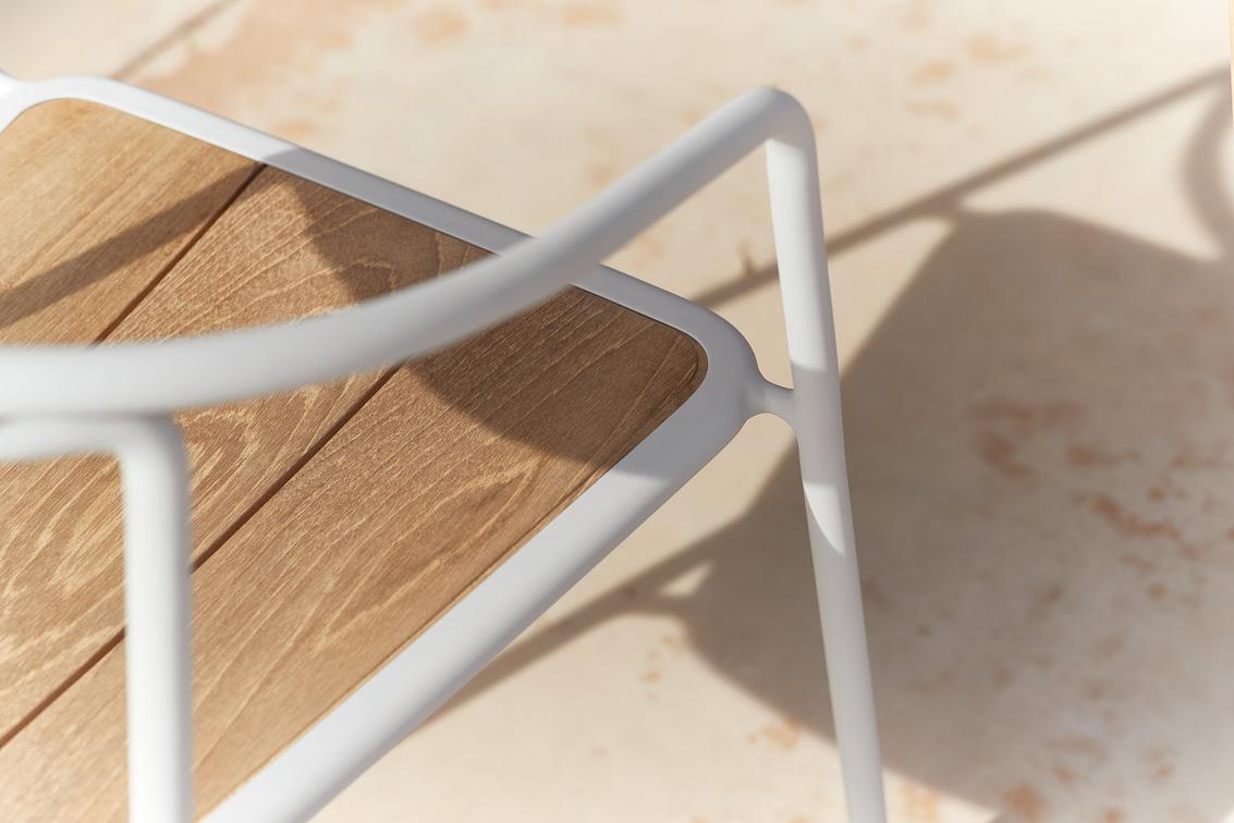 Стул кремень веревка 4,5мм перец + teak Manutti Duo MNST37 - Вид №10
