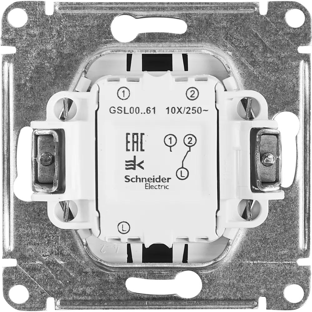Schneider Electric Glossa — встраиваемый переключатель с 1 клавишей антрацит 86710489 STLM-0070859 - Вид №2