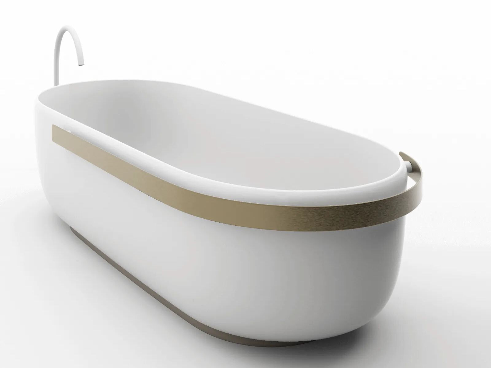 Овальная ванна в центре комнаты в Cristalplant® Falper Homey ARCH-00040159