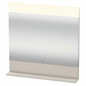 VE751209191 Зеркало с полочкой внизу Vero #VE7512 800 x 142 мм Серо-коричневый декор