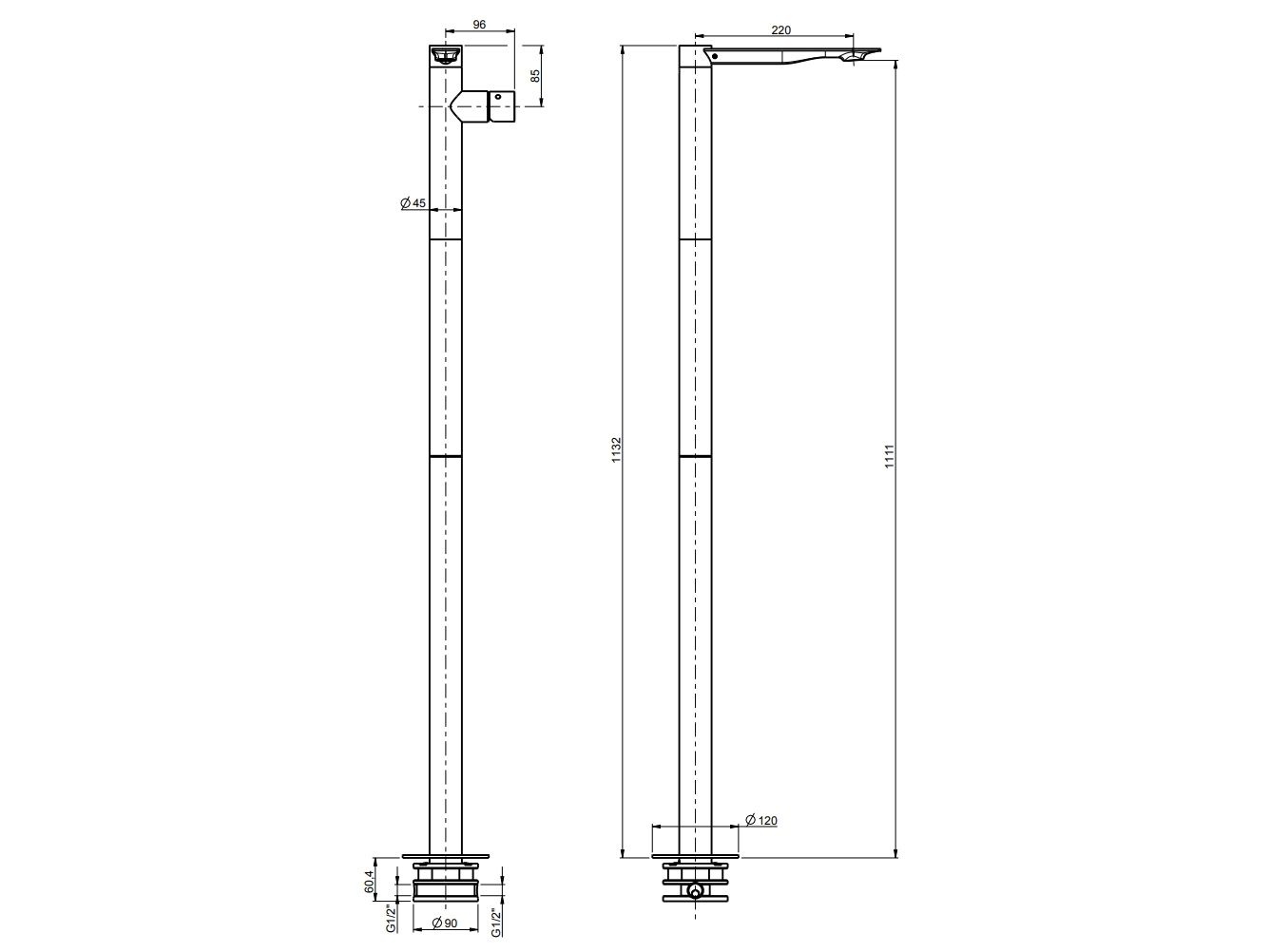 Однорычажный смеситель для раковины без стока Rubinetterie Frattini Narciso S ARCH-00128883 - Вид №6