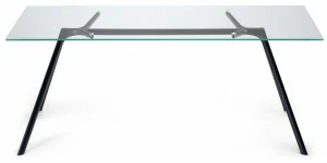 Alias Прямоугольный стол из алюминия и стекла Dry 45a