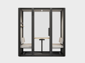 Многосторонняя акустическая офисная кабина со встроенным освещением