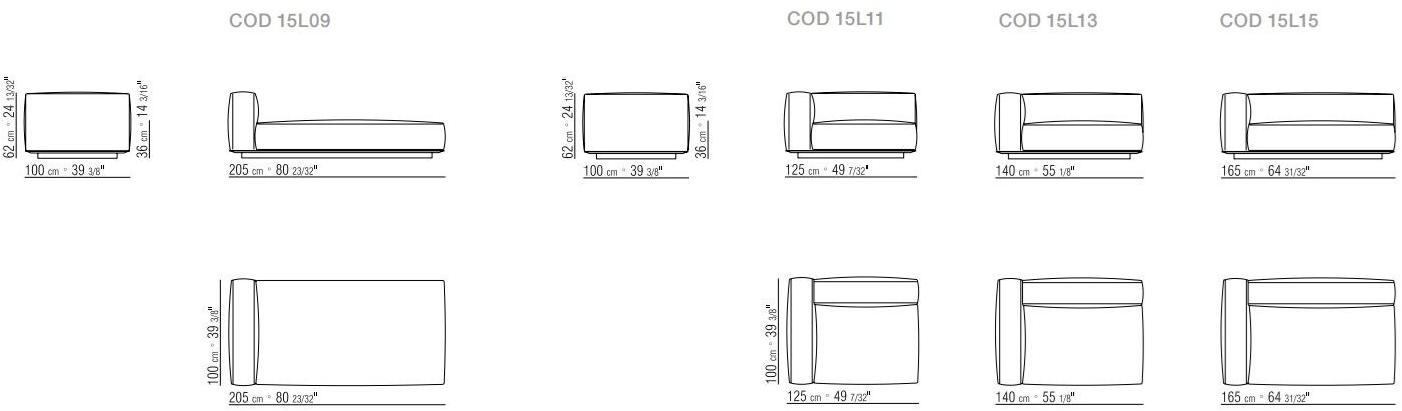 Flexform Модульный тканевый диван с шезлонгом Grandemare sun-id-1429926 - Вид №6