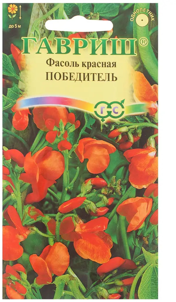 ГАВРИШ Декоративная фасоль «Победитель» для вертикального озеленения 81933422