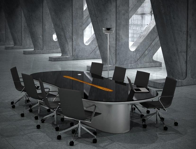 Tuna Ofis Овальный лакированный стол для совещаний Streem sun-id-1379531 - Вид №2