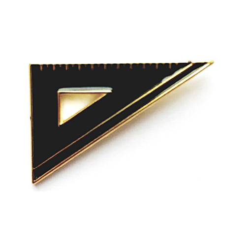 1097284 Значок эмалированный №50 Угольник Santreyd 