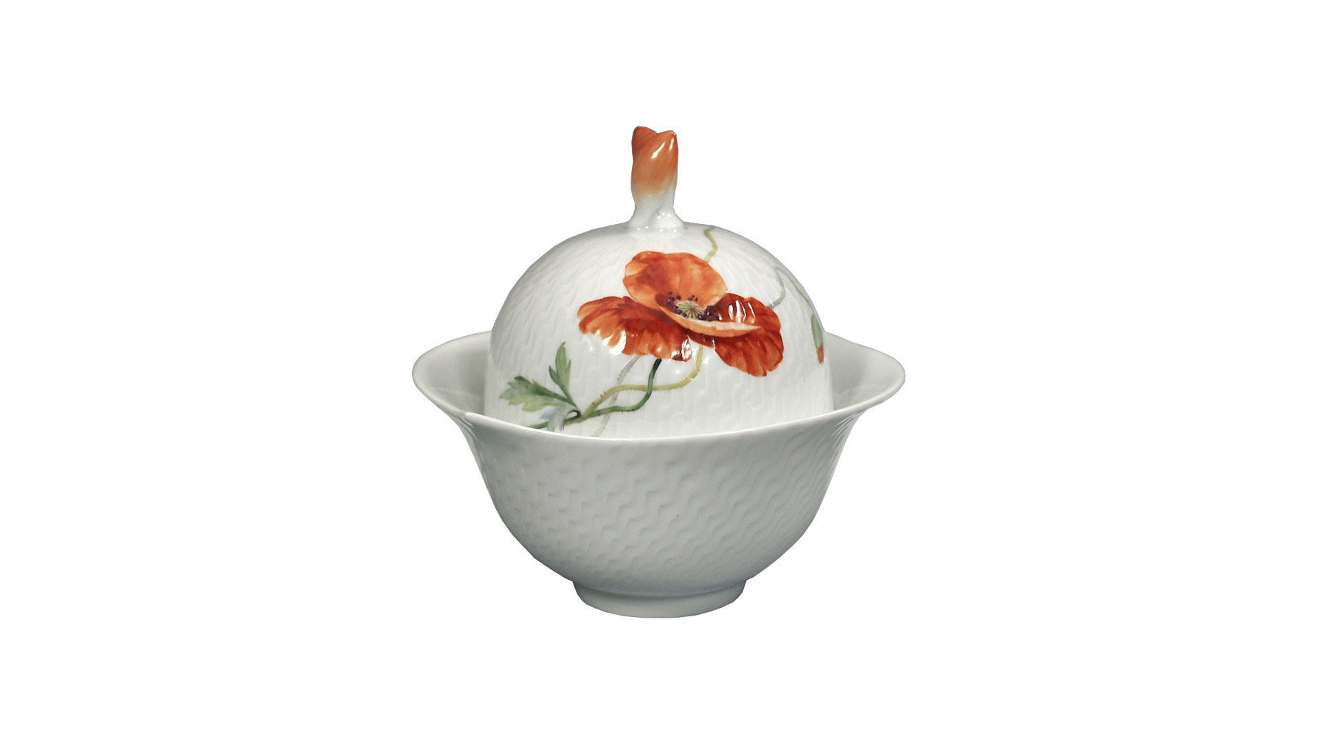 10629078 Meissen Сервиз чайный 6/24 "Игра волн, рельеф, маки" Фарфор  - Вид №1