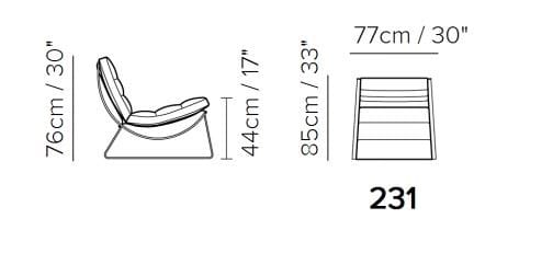 Кожаное кресло с салазками Natuzzi Italia CAMMEO ARCH-00137164 - Вид №8