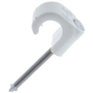 Скоба для электрокабеля круглая 4х9 мм, полипропилен, 50 шт.