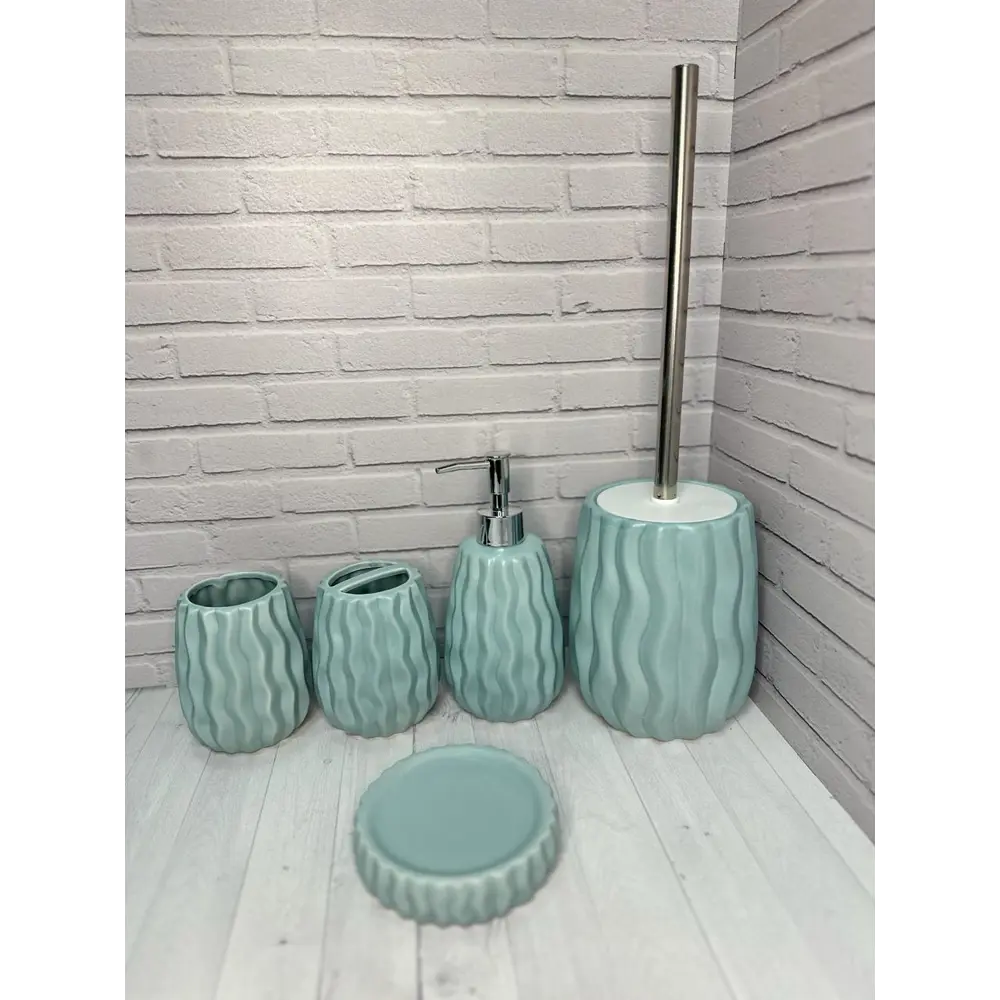 Керамический ёршик для унитаза Primanova Cake в голубом цвете 89380957 STLM-1567258 - Вид №1