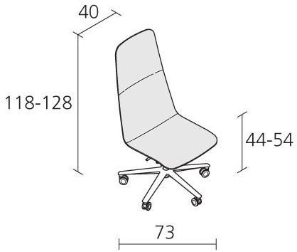 Alias Офисное кресло с 5 спицами на колесиках Slim sun-id-1504722 - Вид №2