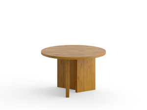 Круглый дубовый обеденный стол