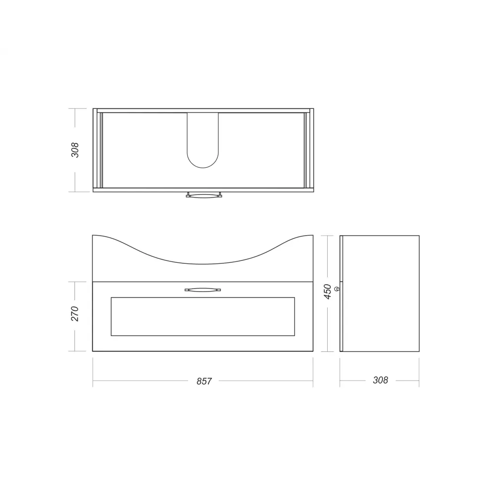 Тумба под раковину подвесная Sanita Luxe Classic 90 см STLM-2005468 - Вид №8
