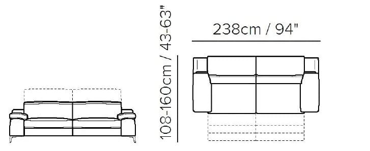 2-местный кожаный диван с электрическим движением Natuzzi Italia DUCA ARCH-00031724 - Вид №12
