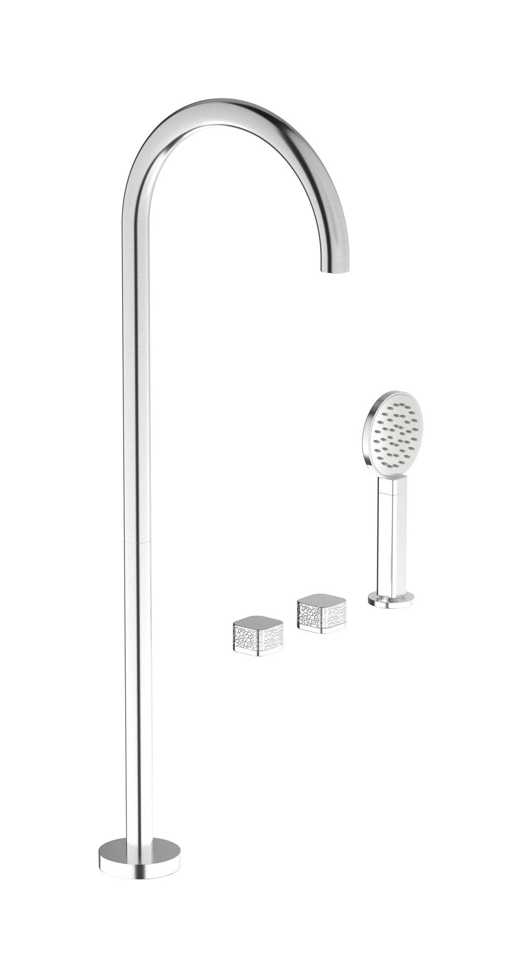 Смеситель для ванны с 4 отверстиями и ручным душем IB гелий ARCH-00026037 - Вид №16