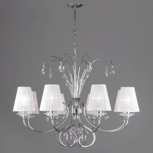 Подвесная люстра Bogates Aura 301/8 Strotskis BOGATES ДИЗАЙНЕРСКИЕ, AURA 220290 Хром